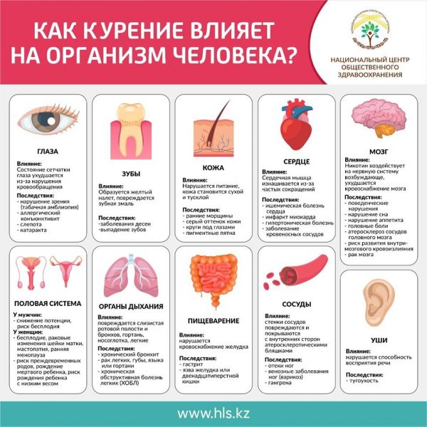 Как курение влияет на организм человека